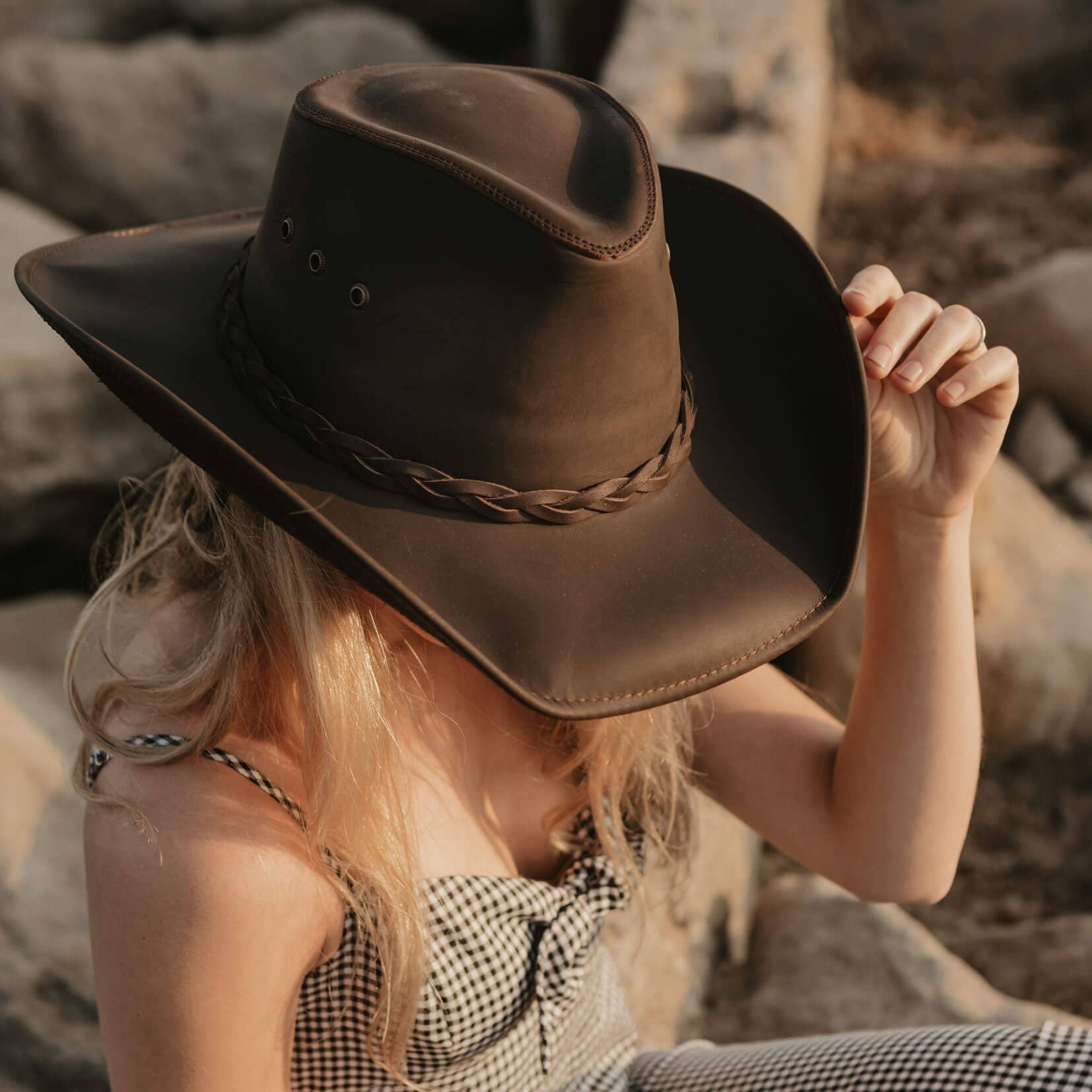 Brown cowboy hat Gone Country Yellowstone Brown - Wool Cashmere Cowboy Hat  main image 2